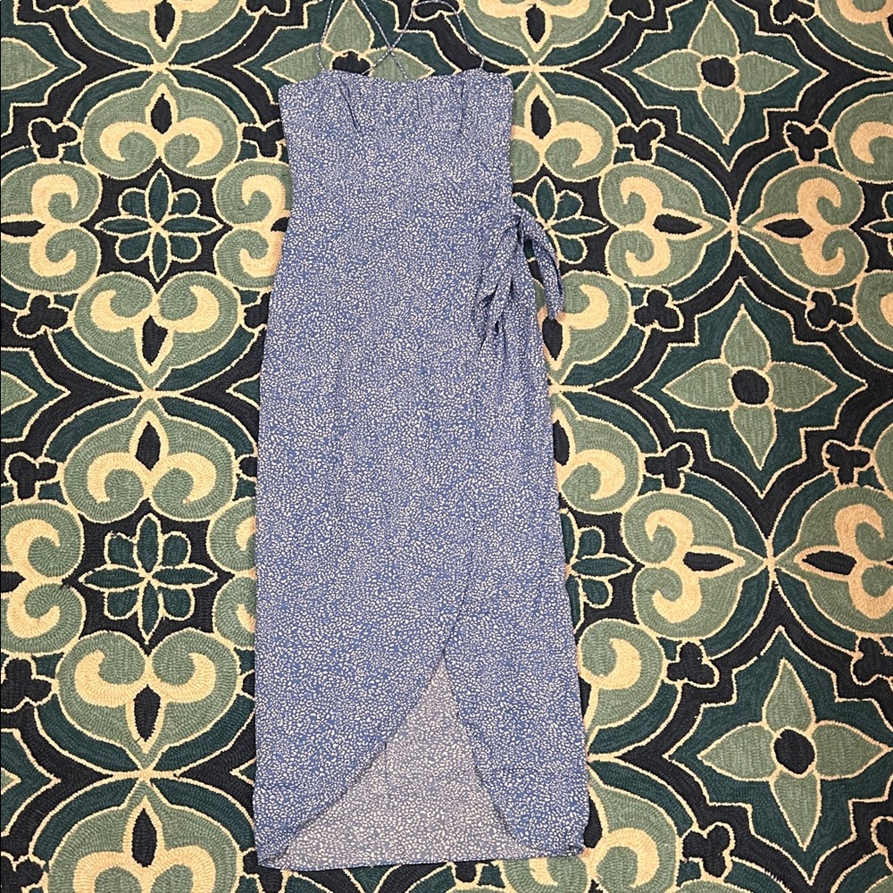 Ara Blue and White Patterned Dress
